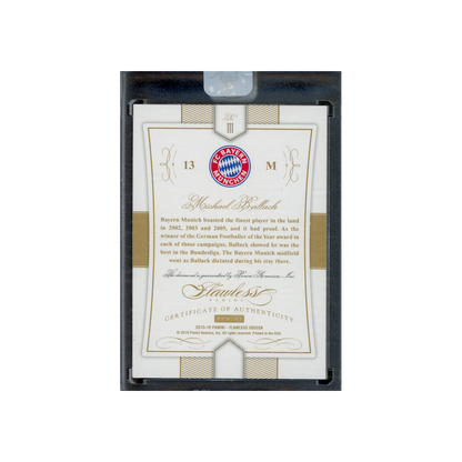Michael Ballack 2015-16 Panini Flawless Soccer Legends Diamond /20