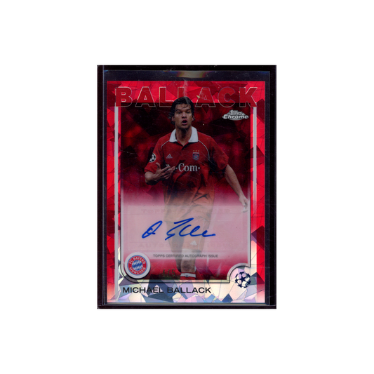 Michael Ballack 2025 Topps Chrome Red Sapphire Refractor Auto /5