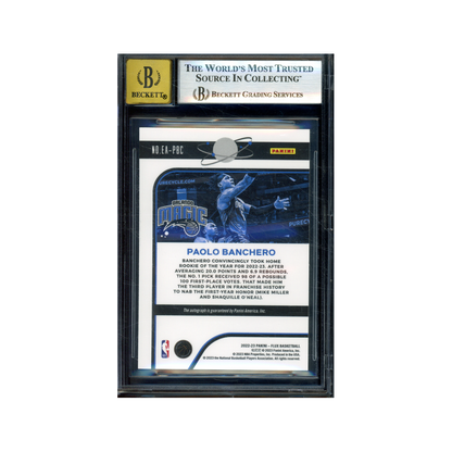 Paolo Banchero 2022-23 Panini Flux Basketball Equinox Rookie Auto BGS 9/10