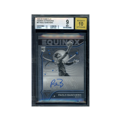 Paolo Banchero 2022-23 Panini Flux Basketball Equinox Rookie Auto BGS 9/10
