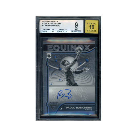 Paolo Banchero 2022-23 Panini Flux Basketball Equinox Rookie Auto BGS 9/10