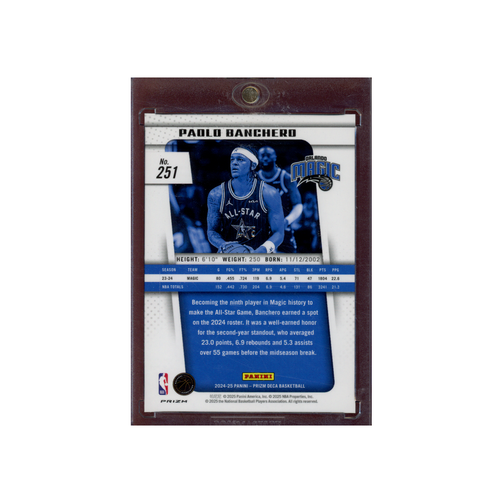 Paolo Banchero 2024-25 Panini Prizm Deca Basketball All-Stars Black Gold Prizm /5