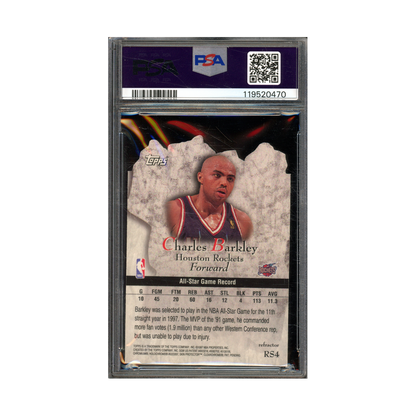 Charles Barkley 1997 Topps Rock Stars Refractor PSA 4