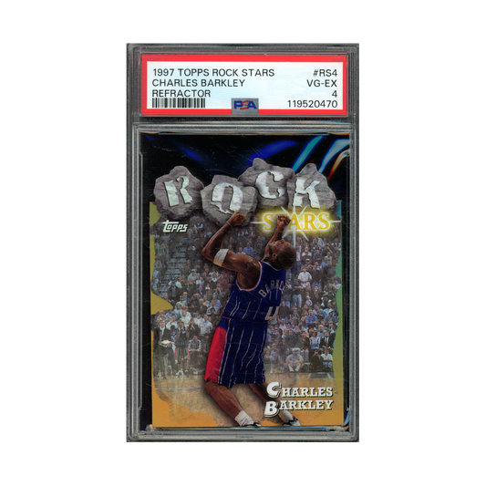 Charles Barkley 1997 Topps Rock Stars Refractor PSA 4