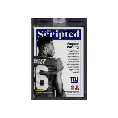 Saquon Barkley 2018 Panini Encased Football Scripted Signatures Rookie Auto /25