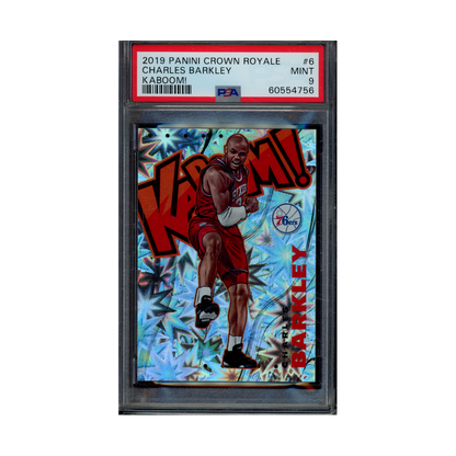 Charles Barkley 2019 Panini Crown Royale Basketball Kaboom PSA 9