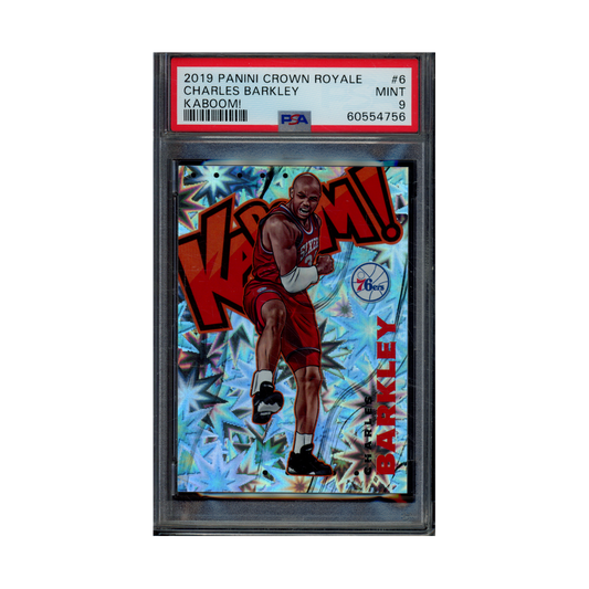 Charles Barkley 2019 Panini Crown Royale Basketball Kaboom PSA 9