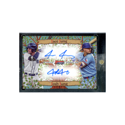 Jace Jung & Josh Jung 2023 Topps Bowmans Best Family Tree Dual Auto /25
