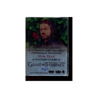 Sean Bean Eddard Stark Game of Thrones Limited Metal Auto /55