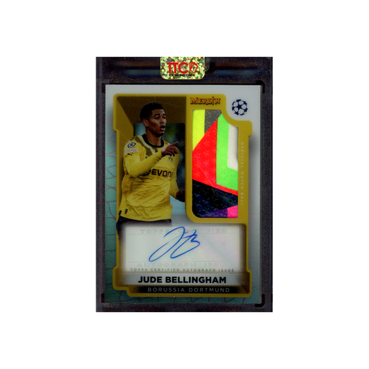 Jude Bellingham 2023 Topps Merlin Match Ball Signature Patch Auto