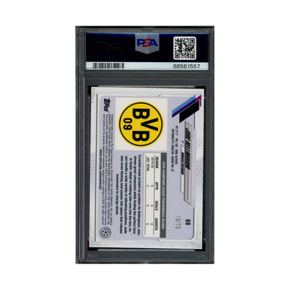 Jude Bellingham 2020-21 Topps Chrome UCL Sapphire Edition Green Rookie /75 PSA 10