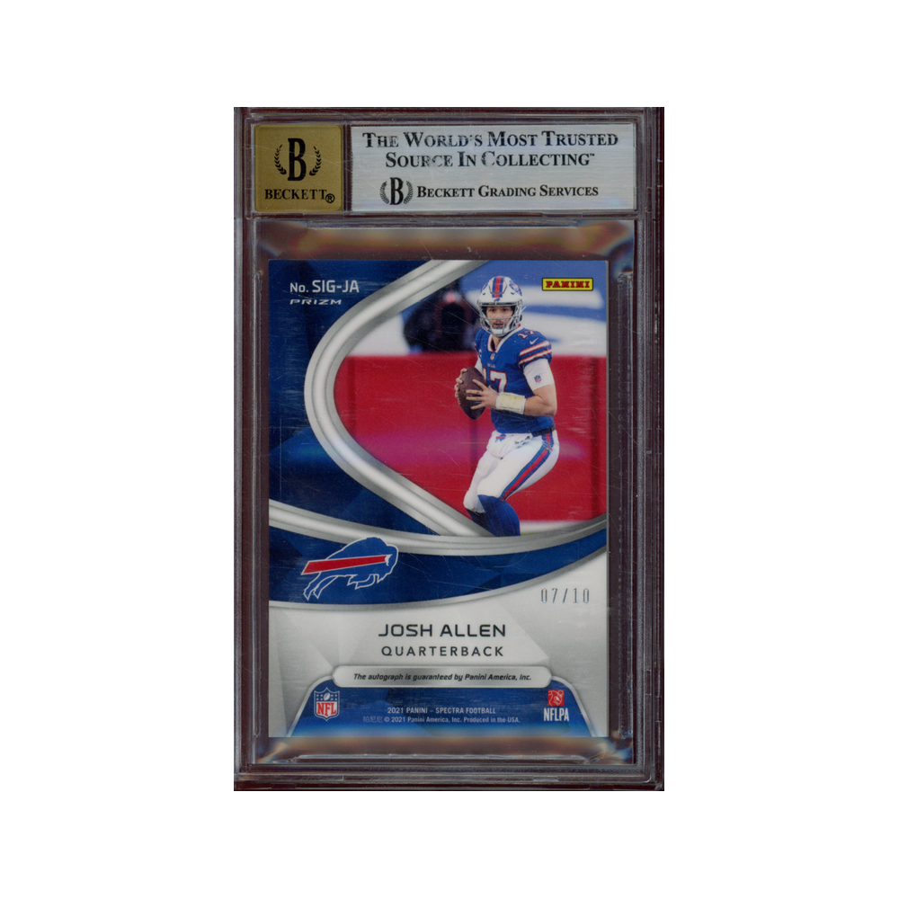 Josh Allen 2021 Panini Spectra Football Auto Hyper /10 BGS 9/10