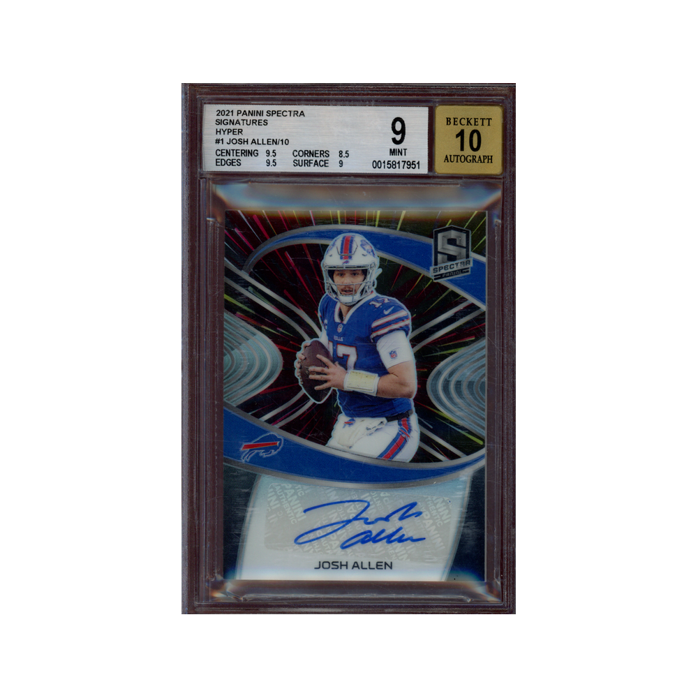 Josh Allen 2021 Panini Spectra Football Auto Hyper /10 BGS 9/10