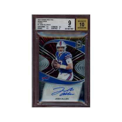 Josh Allen 2021 Panini Spectra Football Auto Hyper /10 BGS 9/10
