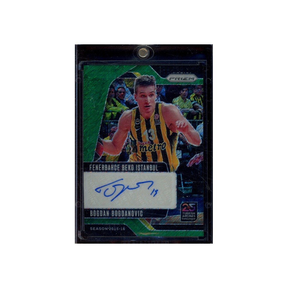 Bogdan Bogdanovic 2024-25 Panini Prizm Euroleague Basketball Green Shimmer Prizm Auto /25