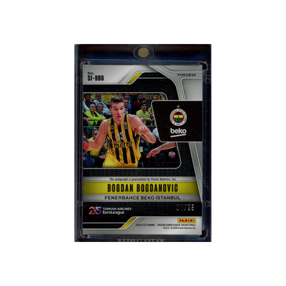 Bogdan Bogdanovic 2024-25 Panini Prizm Euroleague Basketball Green Shimmer Prizm Auto /25