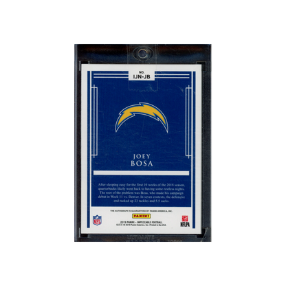 Joey Bosa 2019 Panini Impeccable Football Impeccable Jersey Number Auto /99