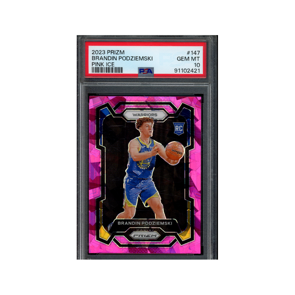 Brandin Podziemski 2023 Panini Prizm Basketball Pink Ice Prizm Rookie PSA 10