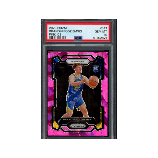 Brandin Podziemski 2023 Panini Prizm Basketball Pink Ice Prizm Rookie PSA 10
