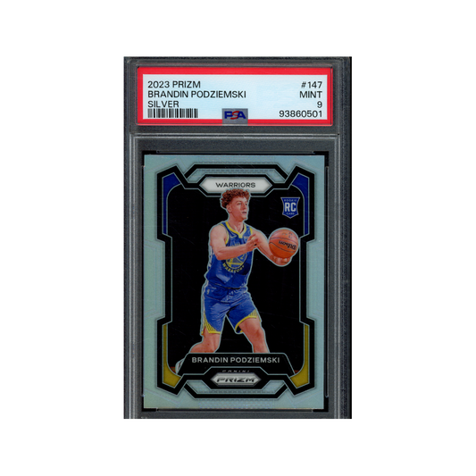 Brandin Podziemski 2023 Panini Prizm Basketball Silver Prizm Rookie PSA 9