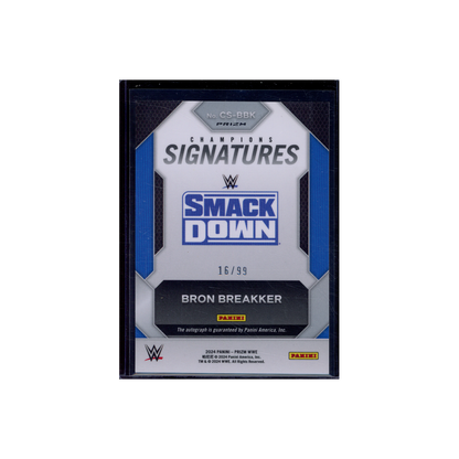 Bron Breakker 2024 Panini Prizm WWE Champions Signatures Auto /99
