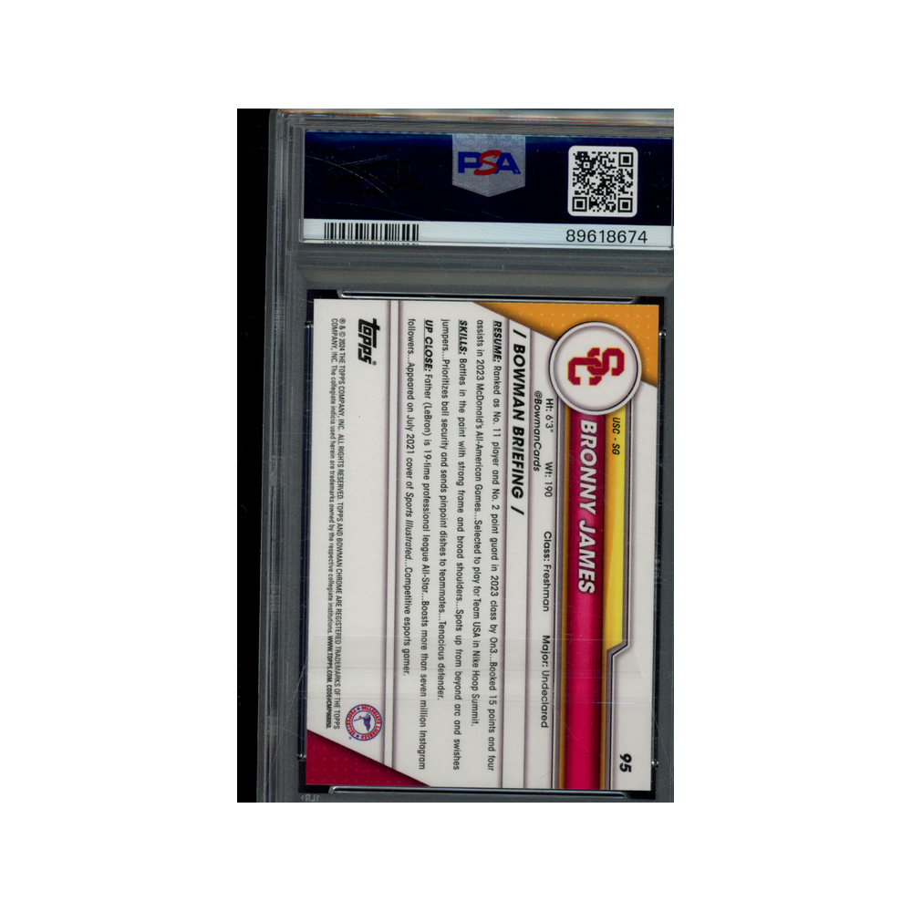 Bronny James 2023 Bowman U Chrome PSA 10