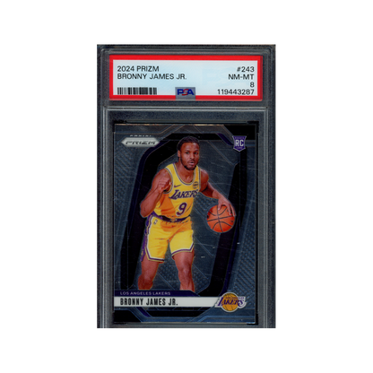 Bronny James 2024 Panini Prizm Basketball Rookie PSA 8