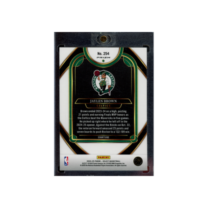 Jaylen Brown 2024-25 Panini Select Basketball Zebra Courtside
