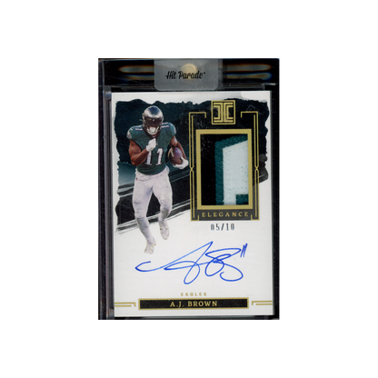 AJ Brown 2023 Panini Impeccable Football Elegance Patch Auto Gold /10