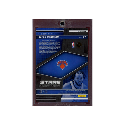 Jalen Brunson 2024-25 Panini Basketball Stare Masters Gold /10