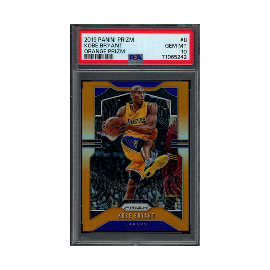 Kobe Bryant 2019 Panini Prizm Basketball Orange Prizm /49 PSA 10