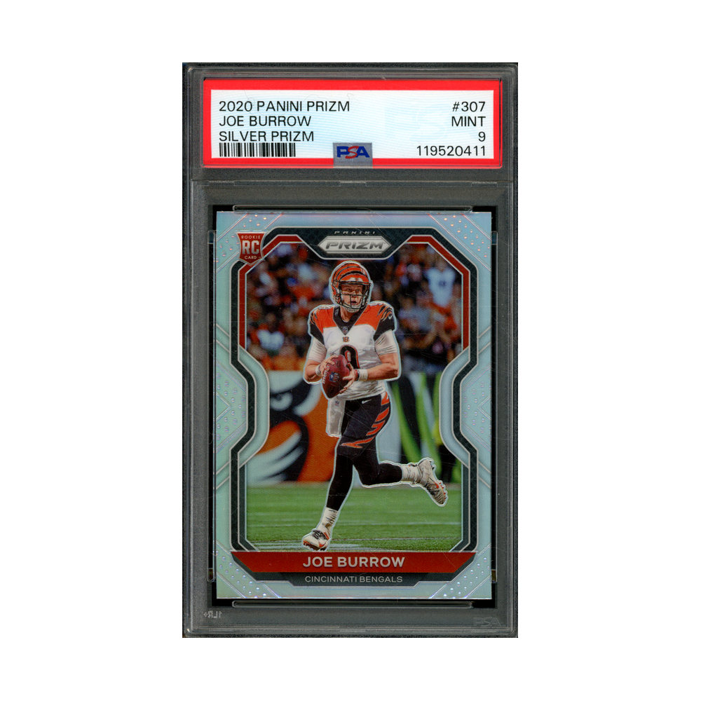 Joe Burrow 2020 Panini Prizm Football Silver Prizm Rookie PSA 9