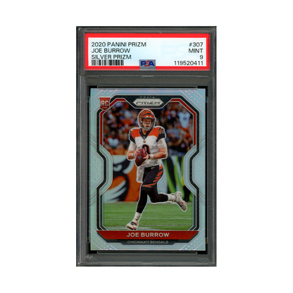 Joe Burrow 2020 Panini Prizm Football Silver Prizm Rookie PSA 9