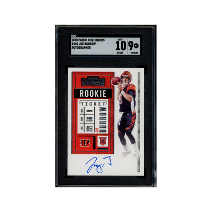 Joe Burrow 2020 Panini Contenders Football Rookie Ticket Auto SGC 9/10