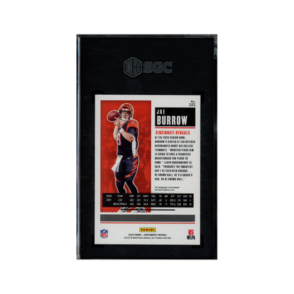 Joe Burrow 2020 Panini Contenders Football Rookie Ticket Auto SGC 9/10