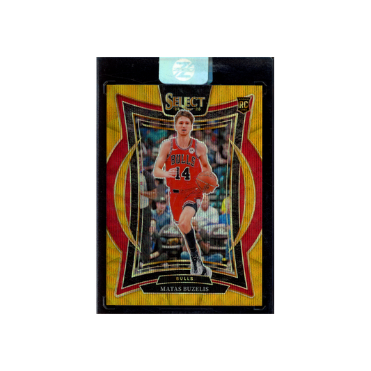 Matas Buzelis 2024-25 Panini Select Basketball Gold Wave Rookie /10