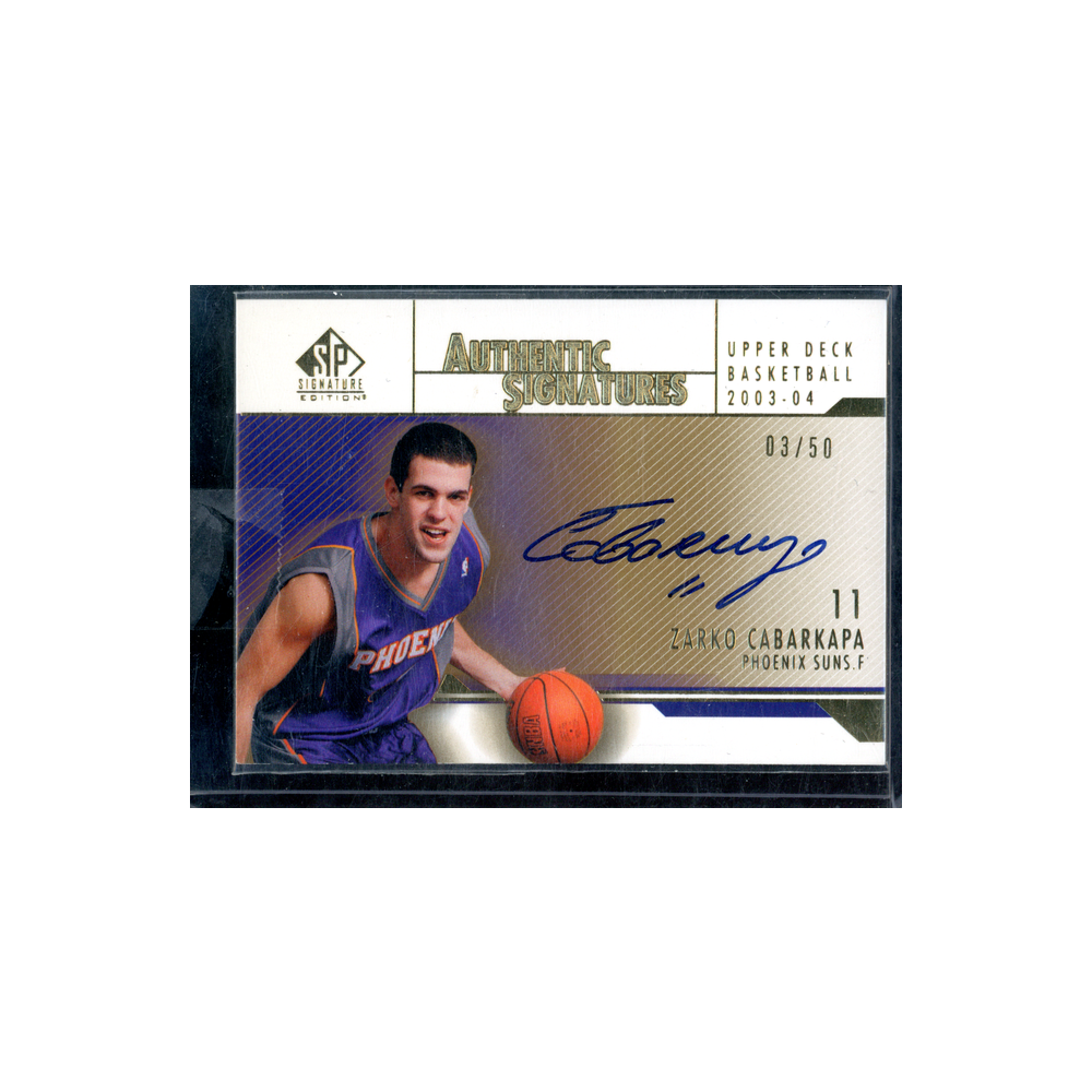 Zarko Cabarkapa 2004 Upper Deck Authentic Signatures Auto Gold /50