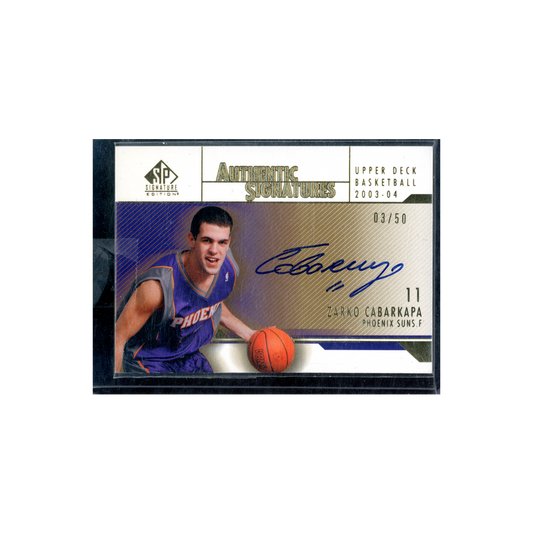Zarko Cabarkapa 2004 Upper Deck Authentic Signatures Auto Gold /50