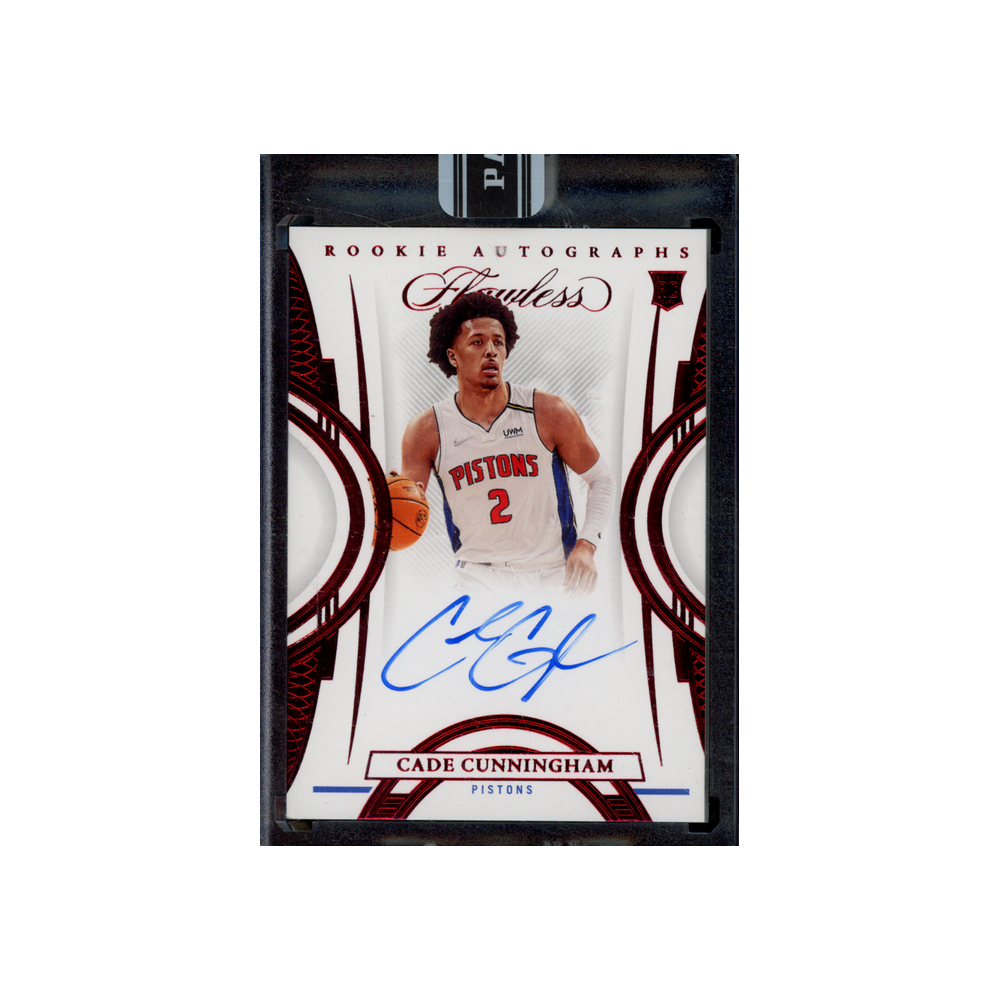 Cade Cunningham 2021-22 Panini Flawless Basketball Rookie Auto Ruby Black Box 1/1