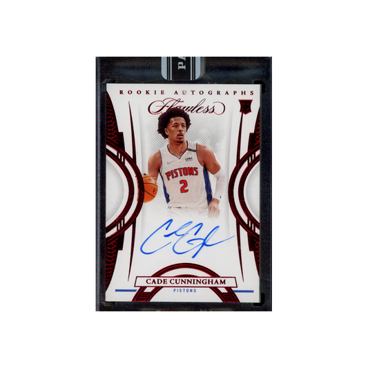 Cade Cunningham 2021-22 Panini Flawless Basketball Rookie Auto Ruby Black Box 1/1