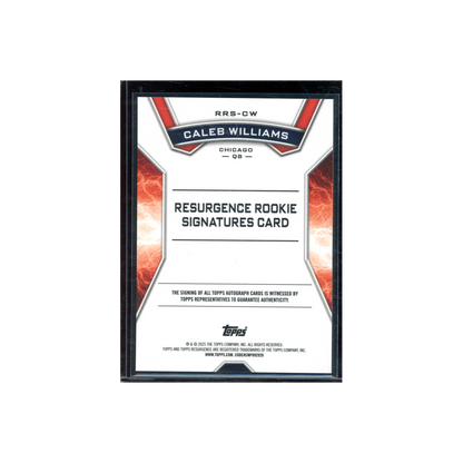 Caleb Williams 2025 Topps Resurgence Rookie Auto