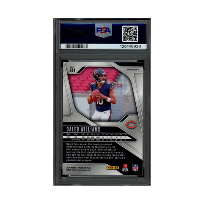 Caleb Williams 2024 Panini Prizm Football Silver Prizm Rookie PSA 9