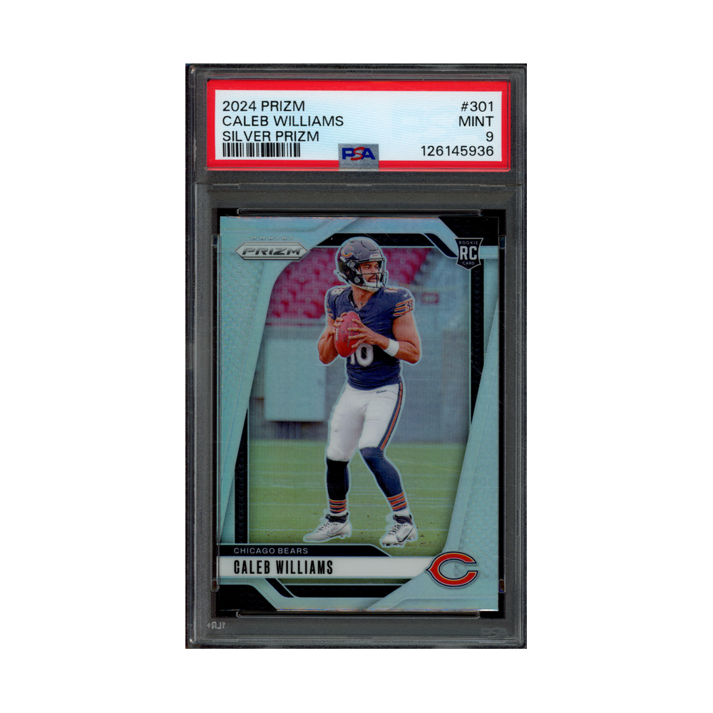 Caleb Williams 2024 Panini Prizm Football Silver Prizm Rookie PSA 9