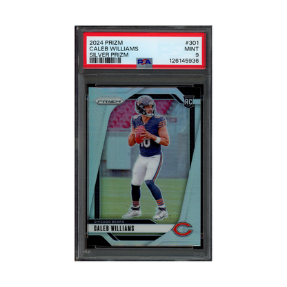 Caleb Williams 2024 Panini Prizm Football Silver Prizm Rookie PSA 9