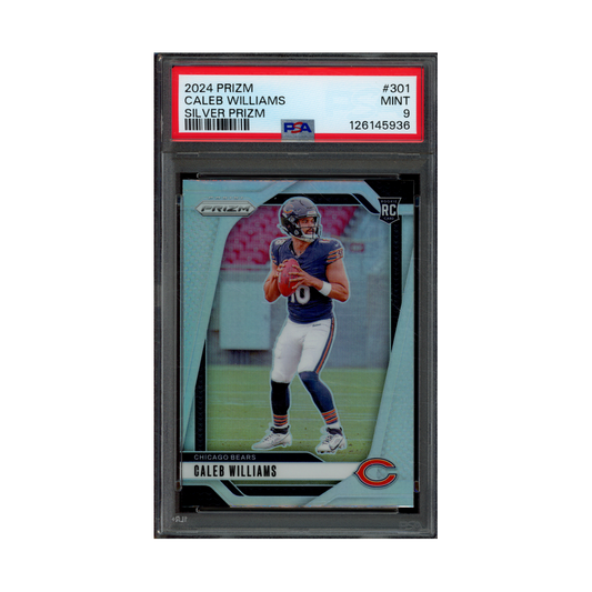 Caleb Williams 2024 Panini Prizm Football Silver Prizm Rookie PSA 9