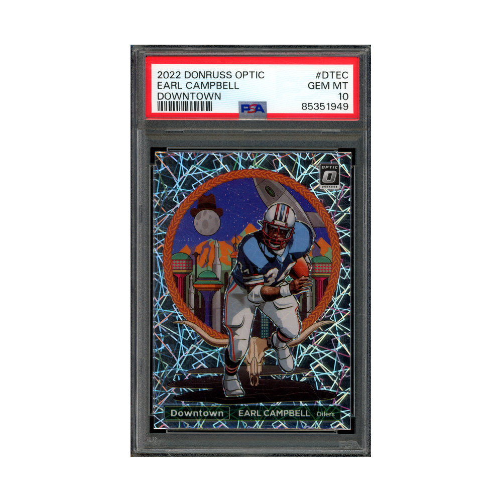 Earl Campbell 2022 Panini Donruss Optic Football Downtown PSA 10