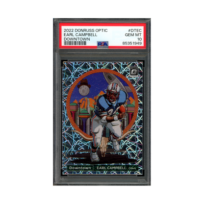 Earl Campbell 2022 Panini Donruss Optic Football Downtown PSA 10