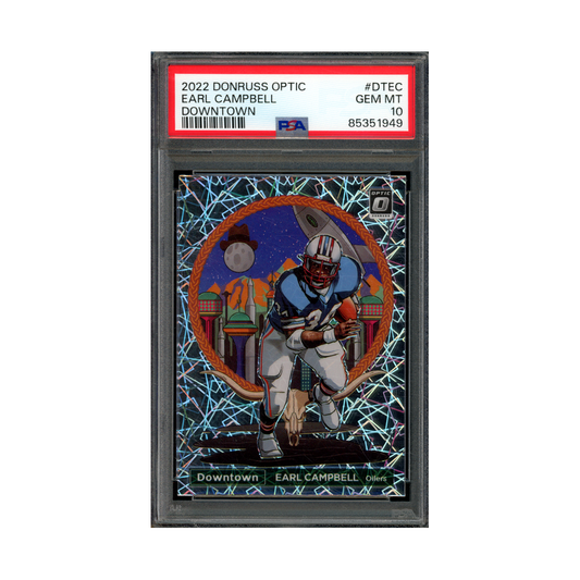 Earl Campbell 2022 Panini Donruss Optic Football Downtown PSA 10