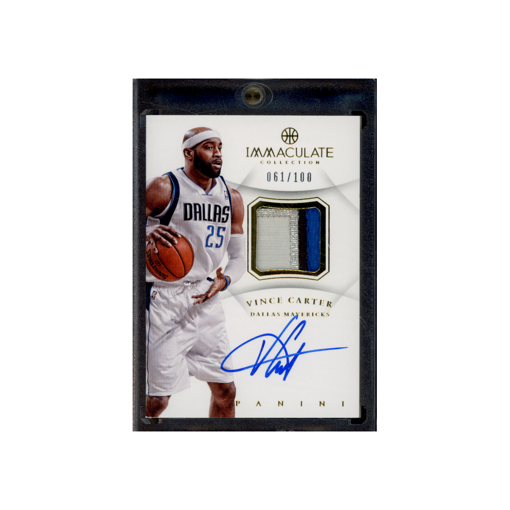 Vince Carter 2012-13 Panini Immaculate Basketball Patch Auto /100