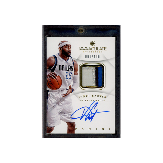 Vince Carter 2012-13 Panini Immaculate Basketball Patch Auto /100